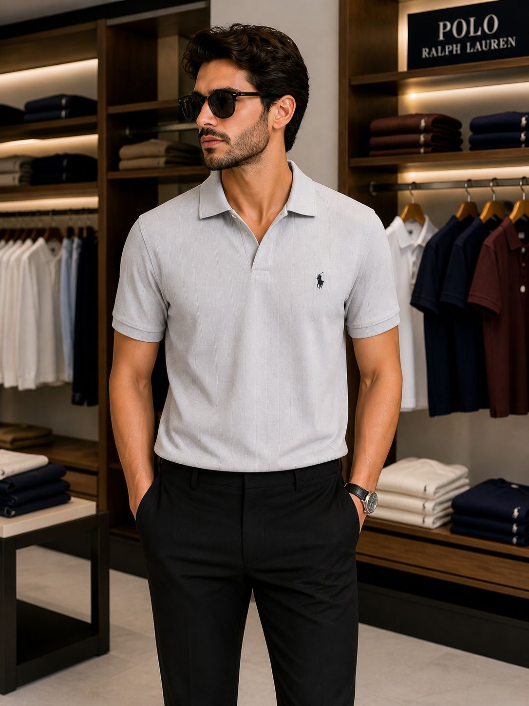 Premium Drop Needle Knit Polo