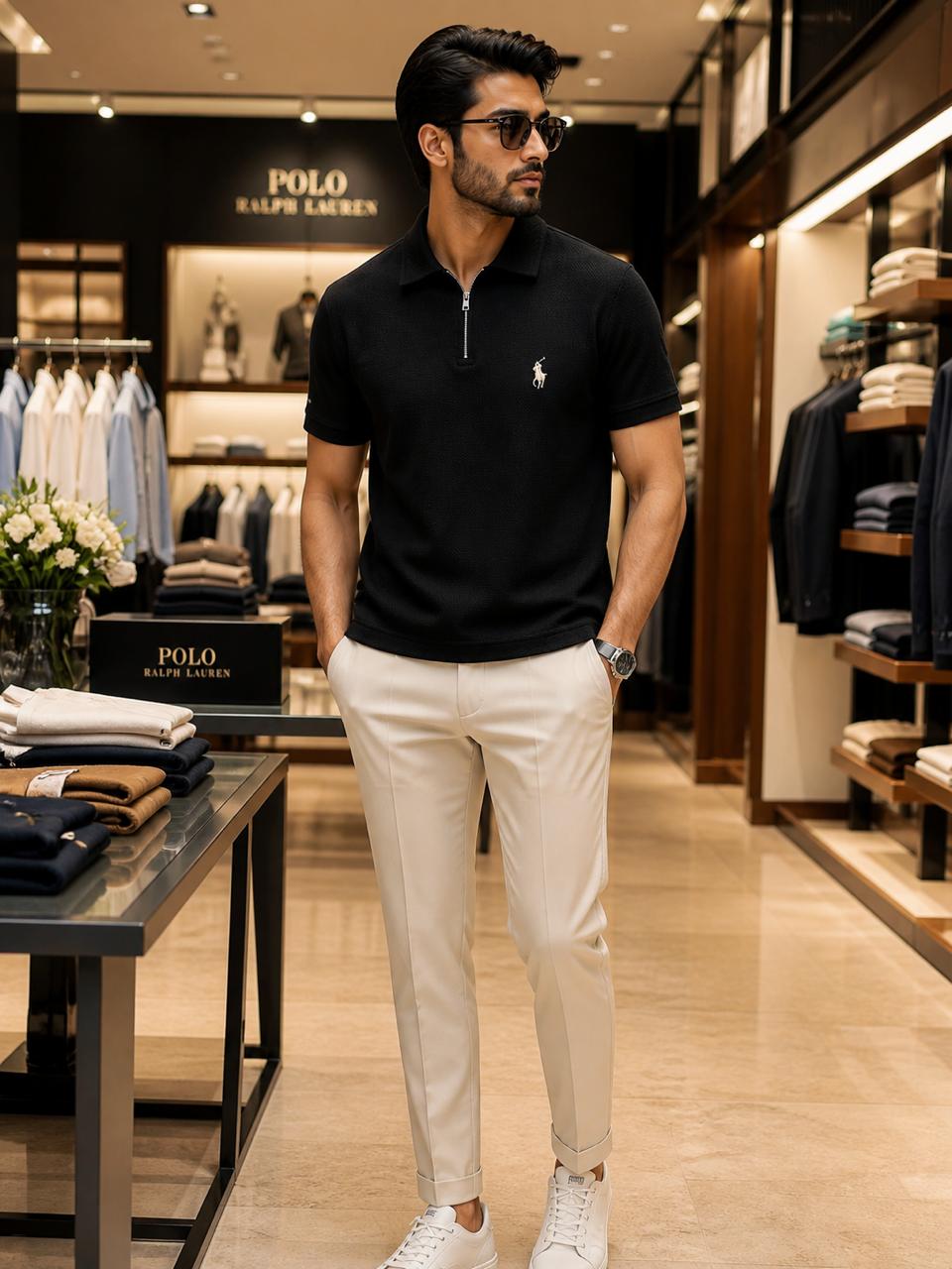 Popcorn Texture Polo – Luxury in Every Detail